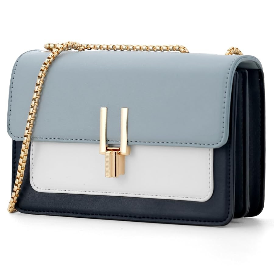 Color-Block Crossbody Bags for Women Leather Cross Body Purses Cute Designer Handbags Shoulder Ba... | Amazon (US)