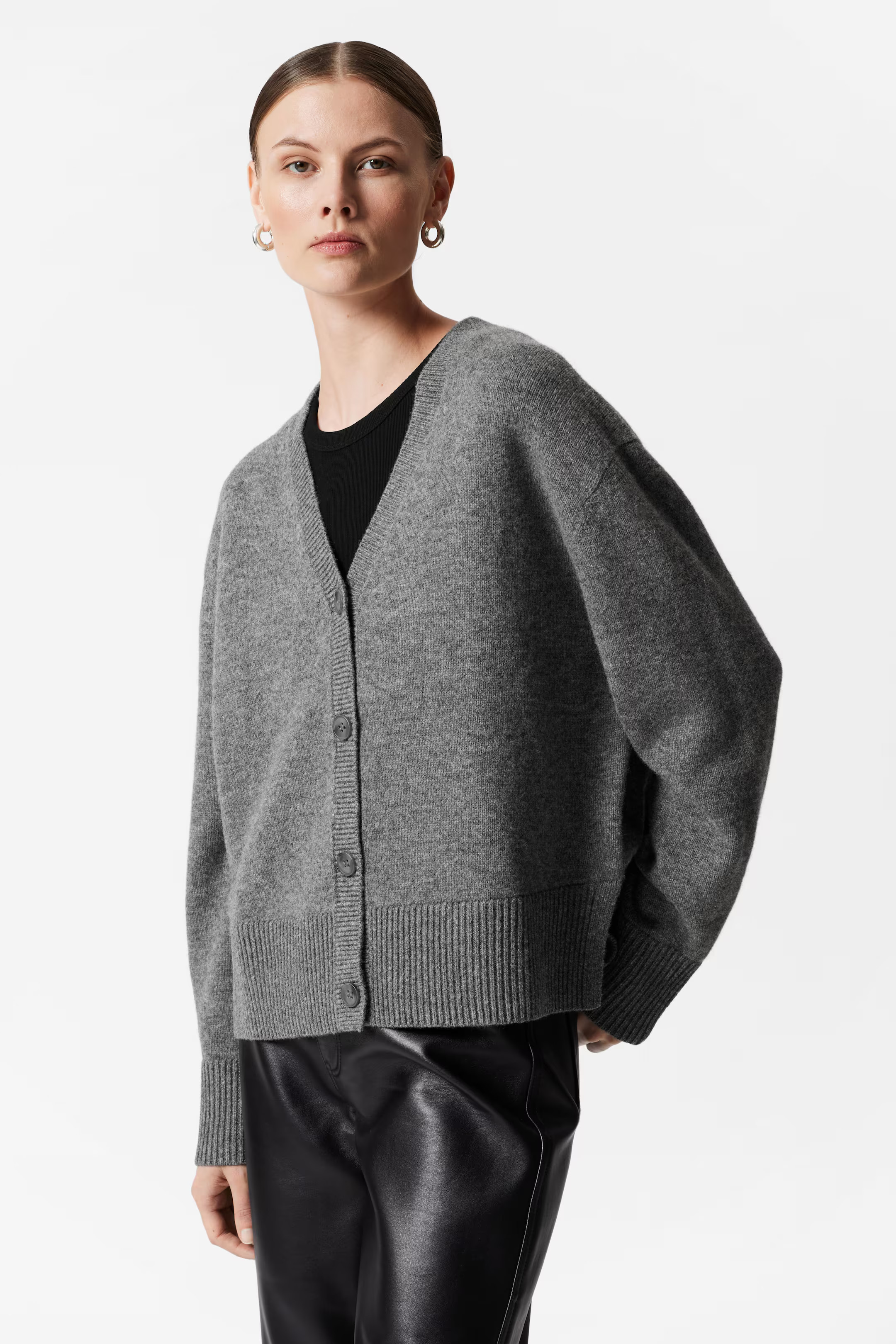 Oversized Merino Knit Cardigan | H&M (UK, MY, IN, SG, PH, TW, HK)