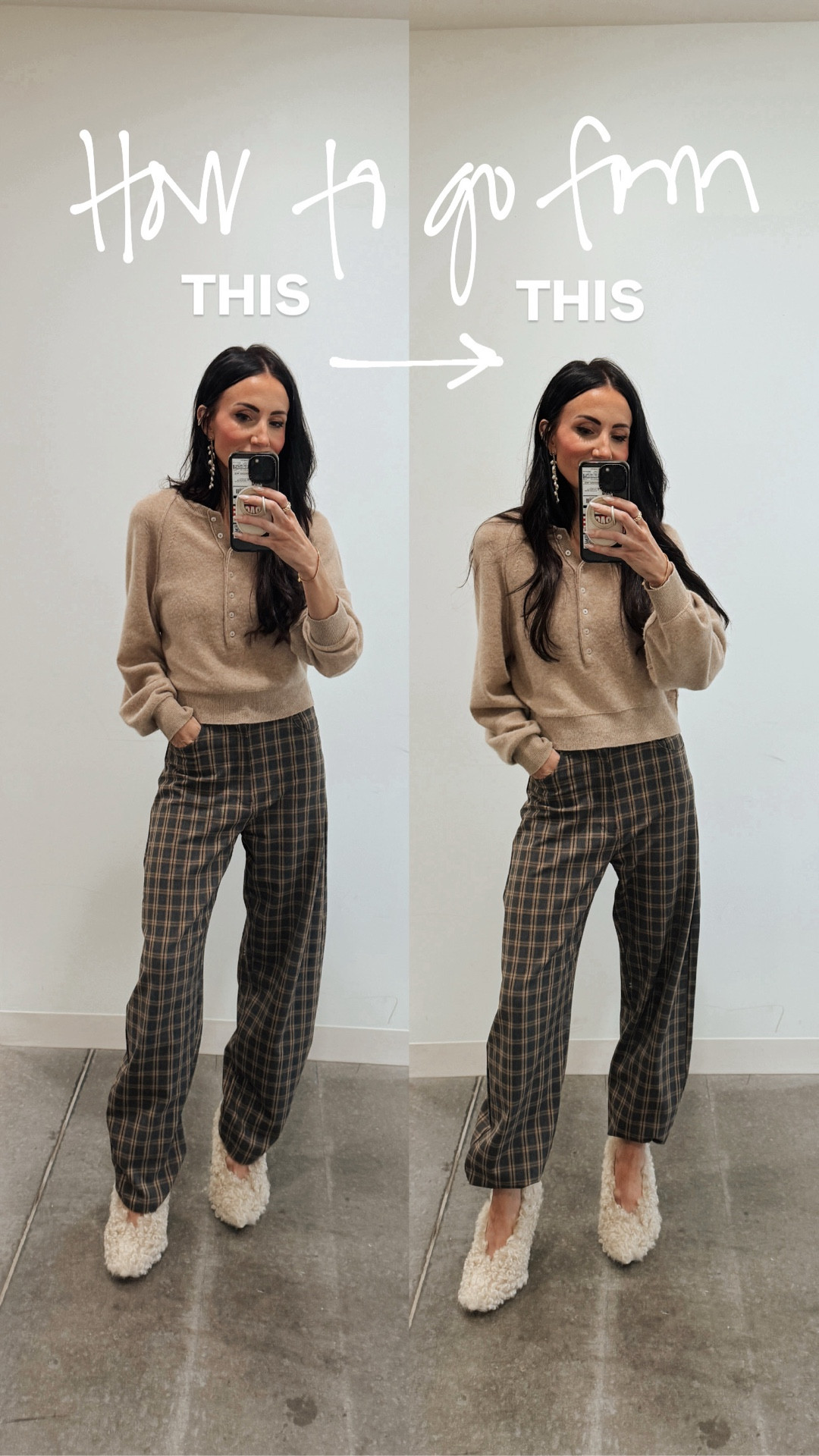 one minute trick to modernize your trousers or lightweight pants. Share this one - and save for your spring styling. Linking in LTK.