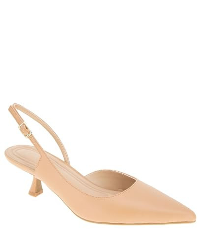 BCBGeneration Kittie Kitten Heel Slingback, TAN | Amazon (US)