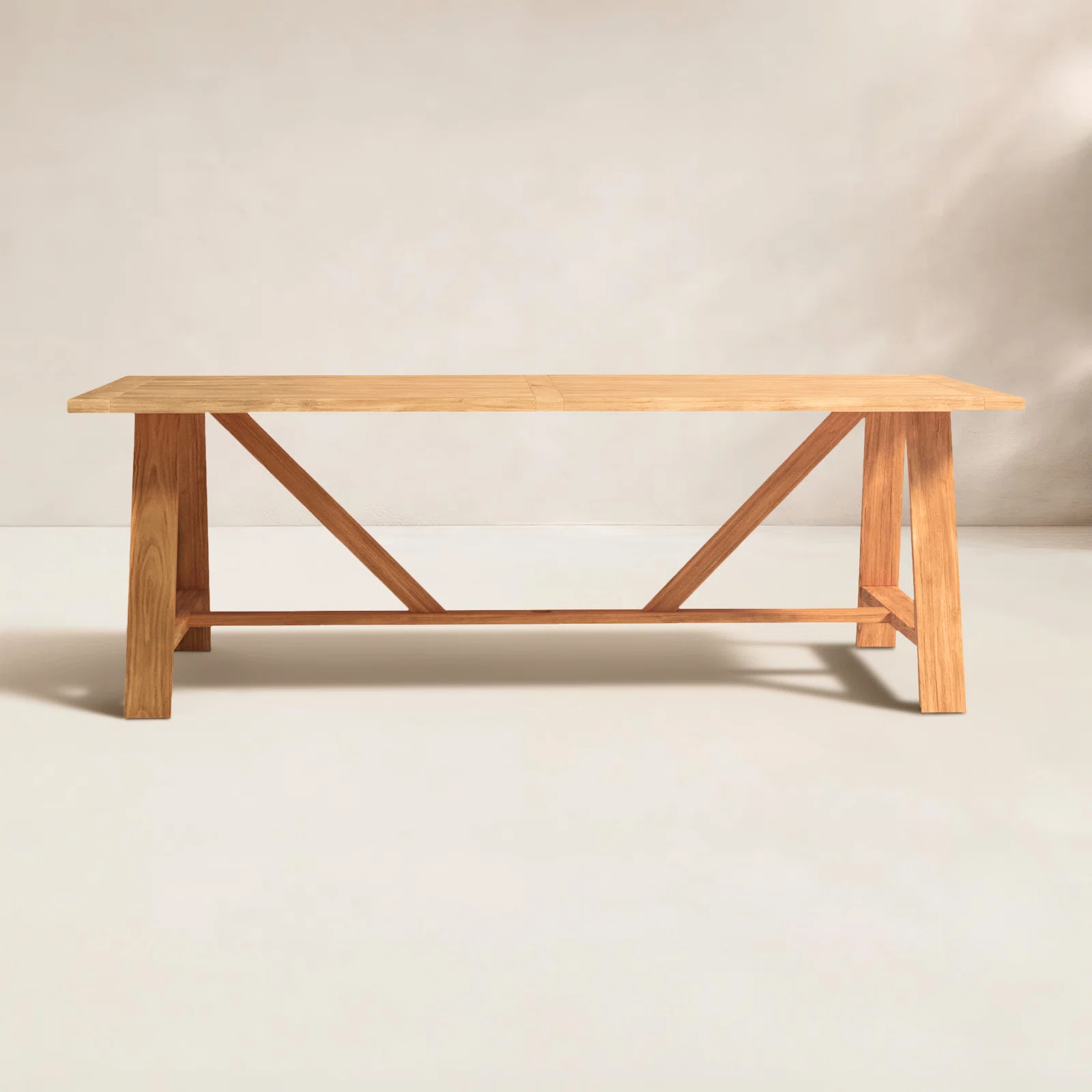 Seras Rectangular Teak Outdoor Dining Table With Umbrella Hole , 90'' in. W 44'' in. D | Wayfair North America