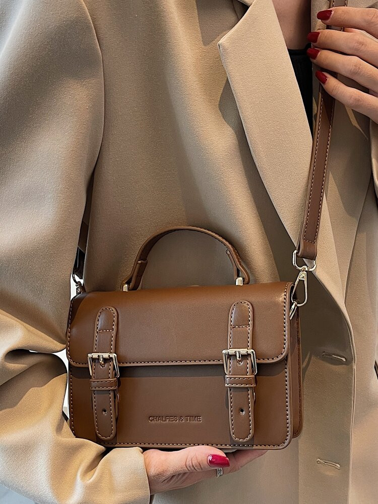 Mini Minimalist Buckle Decor Satchel Bag | SHEIN