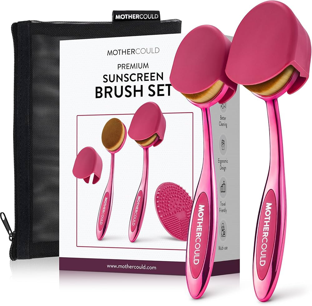 Mothercould Premium Sunscreen Brush Set Kids & Baby Sunblock Applicator with Metal Handles, Trave... | Amazon (US)