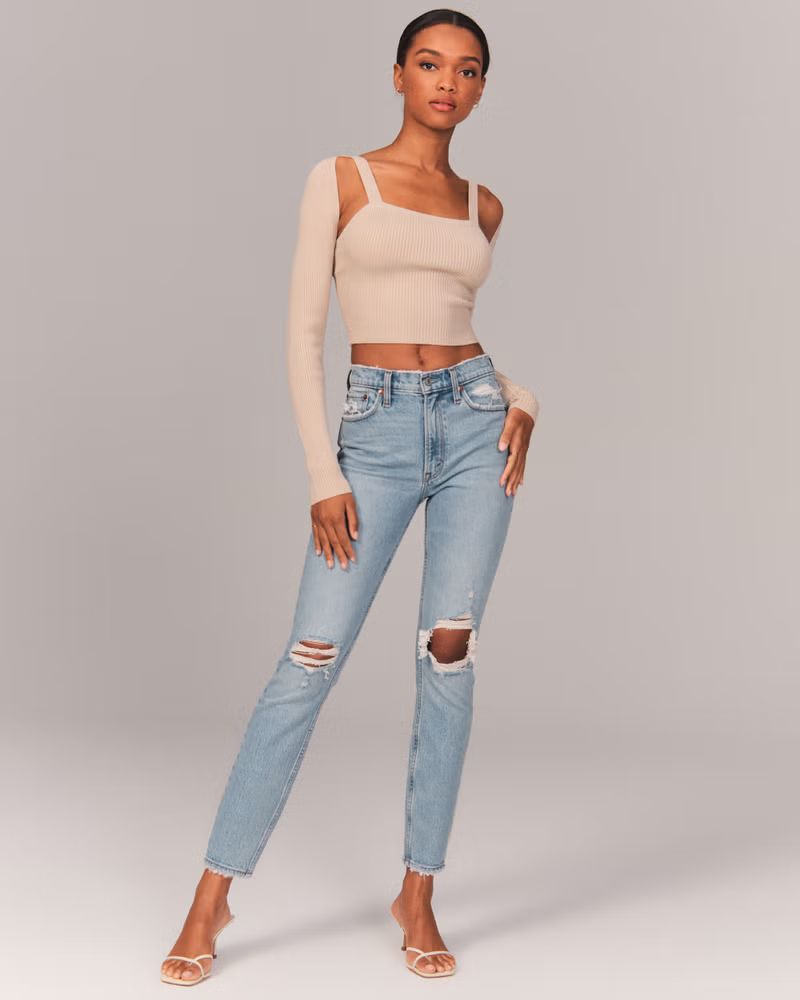 High Rise Mom Jeans | Abercrombie & Fitch (US)