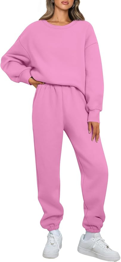 AUTOMET Womens 2 Piece Outfits Sweatsuit Oversized Sweatshirt Lounge Sets Baggy Sweatpants Fall F... | Amazon (US)