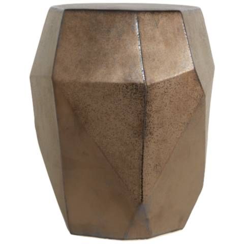 Uttermost Maquette 18.11" H Bronze Garden Stool | Lamps Plus