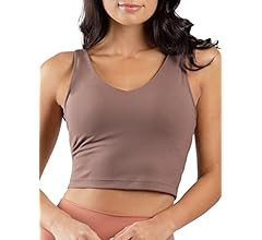 90 Degree By Reflex Womens Seamless Cami Longline Bra - Round Neck Workout Racerback Tank Top | Amazon (US)