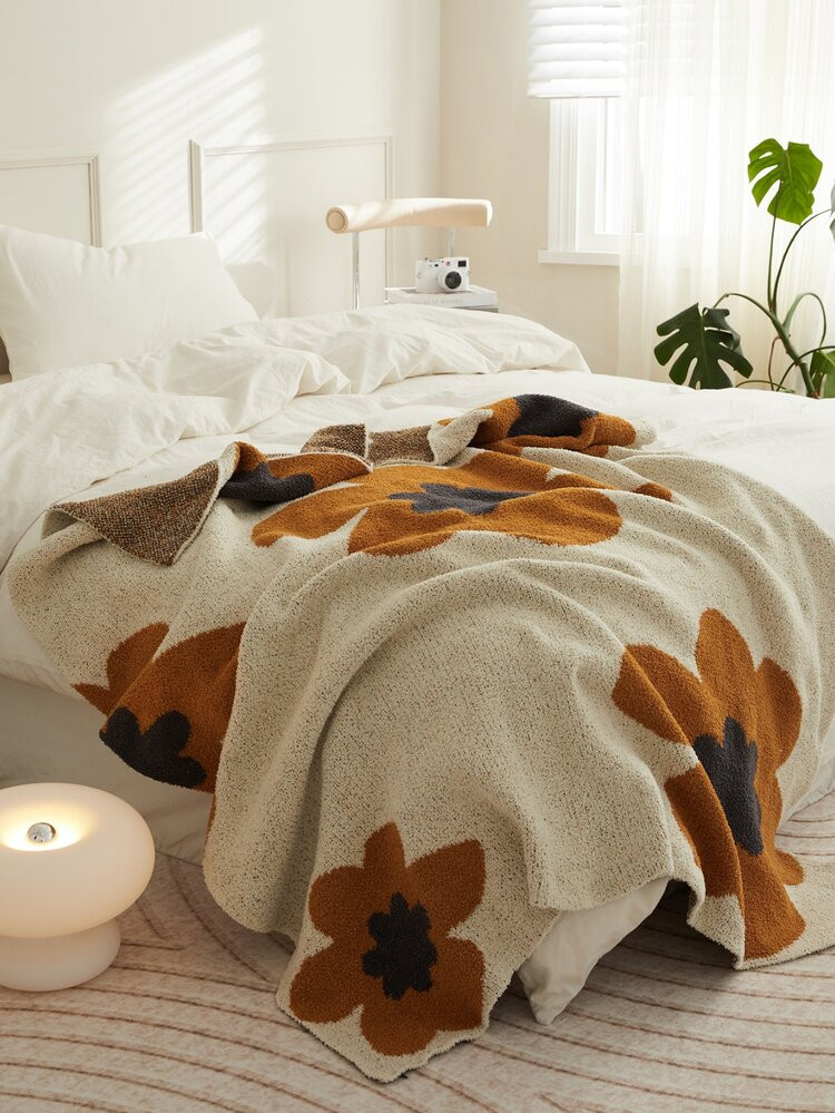 1pc Floral Pattern Throw Blanket | SHEIN