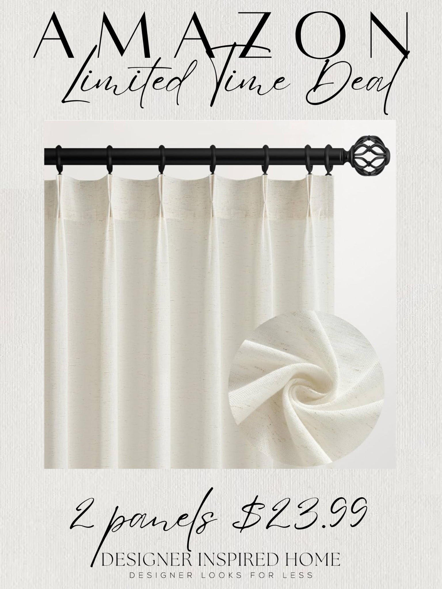 Amazon limited time deal on these pleated curtain panel sets! 

#LTKHome #LTKSaleAlert #LTKFindsUnder50