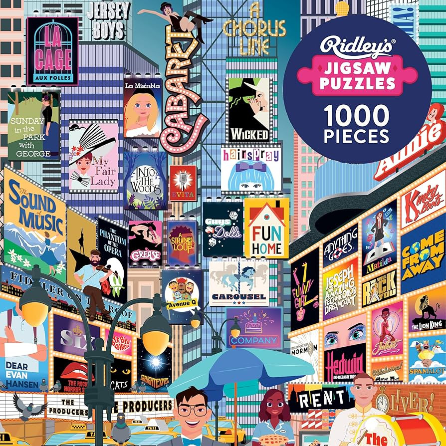 Ridley's: 50 Must-See Musicals Bucket List 1000-Piece Puzzle|Unique Graphics of Popular Broadway ... | Amazon (US)