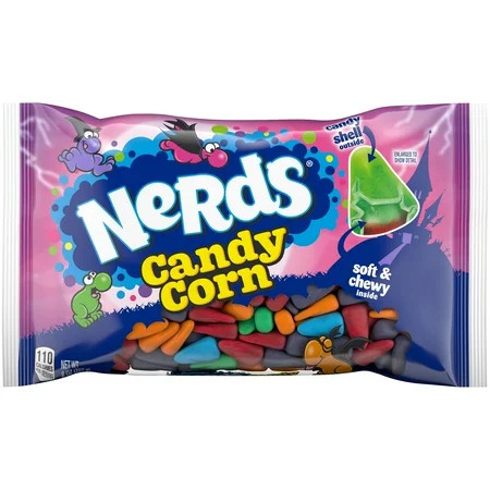 Nerds Halloween Candy Corn, Rainbow-Shelled Nerds-Flavored Mellowcreme, 8 Ounces, Laydown Bag | Walmart (US)