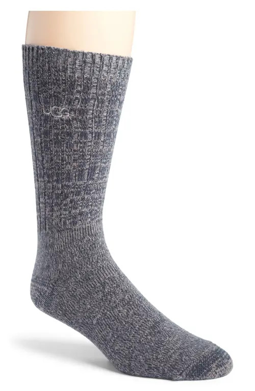 UGG(r) Trey Rib Crew Socks in Navy at Nordstrom | Nordstrom