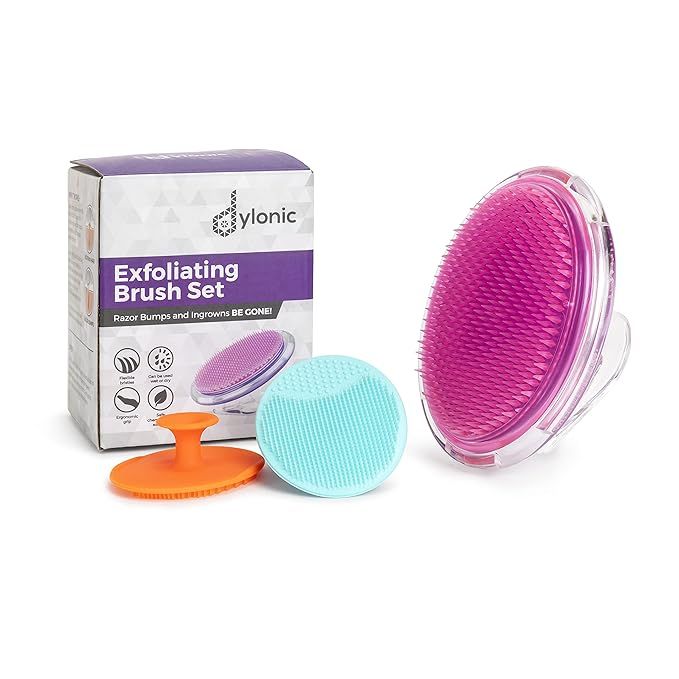 Exfoliating Brush For Razor Bumps and Ingrown Hair Treatment, Silicone Face Scrubbers, Face and B... | Amazon (US)