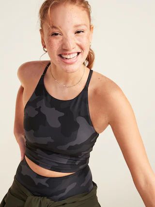 Light Support Powersoft Longline Sports Bra for Women | Old Navy (US)