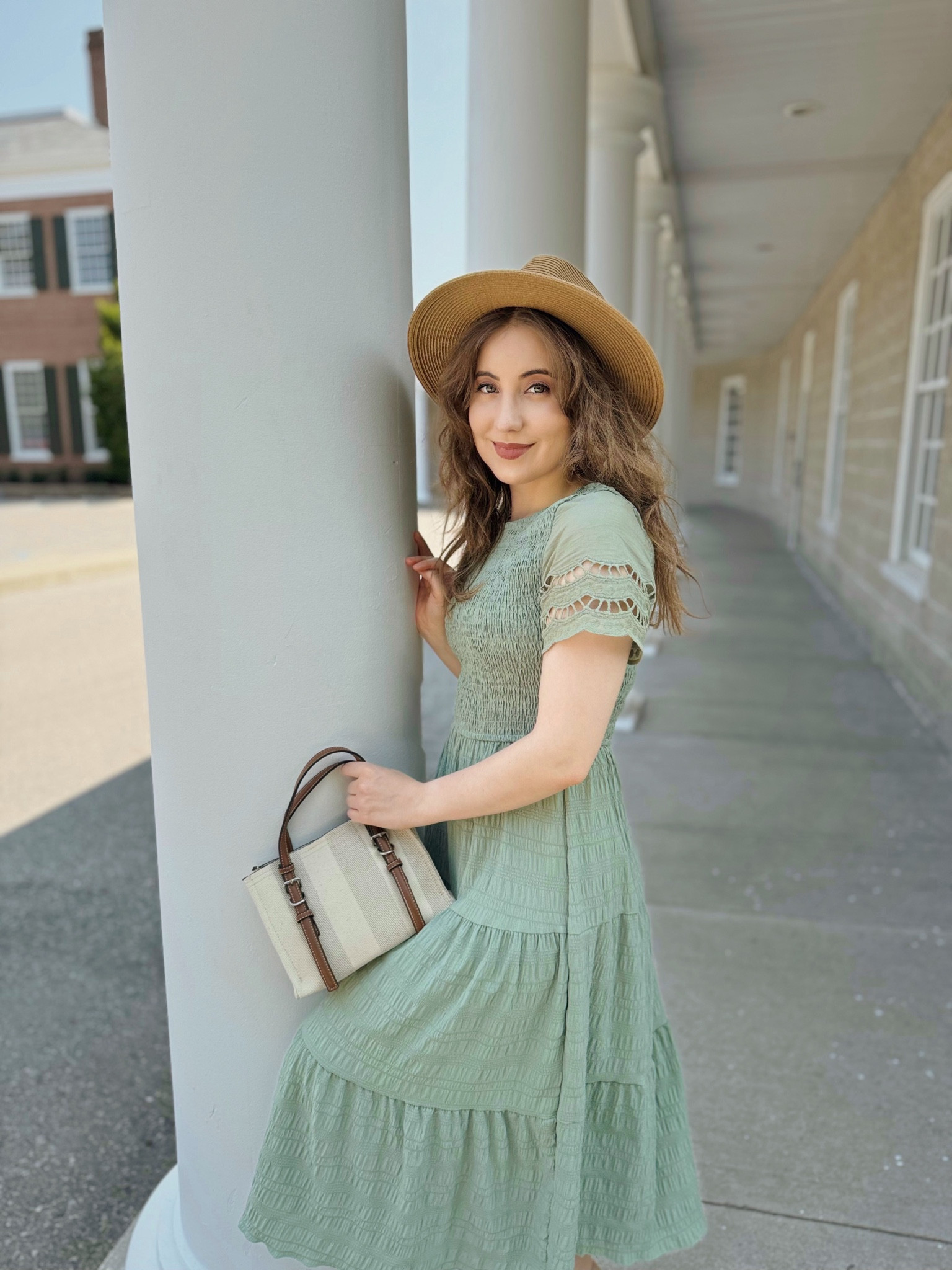 Sage green dress. Zara canvas bag. English garden style. Summer style. 

#LTKmodest #LTKcanada #LTKsummer