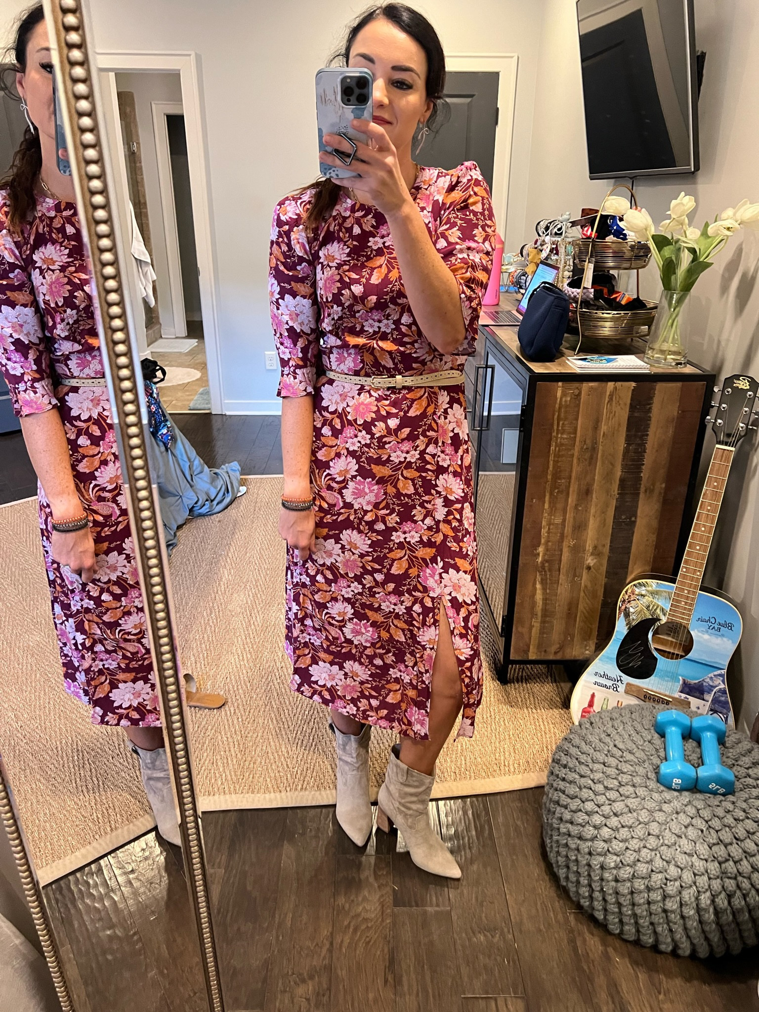 Fall dresses // fall outfits // my floral dress is on sale with 25% off with code WANT! Hoping to wear it this week at #LTKCON2022

#LTKunder100 #LTKCon #LTKSeasonal