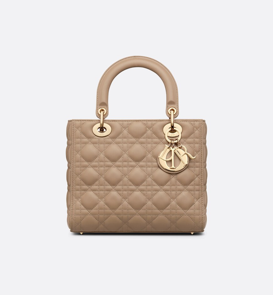Medium Lady Dior Bag Hazelnut Cannage Lambskin | DIOR | Dior Couture