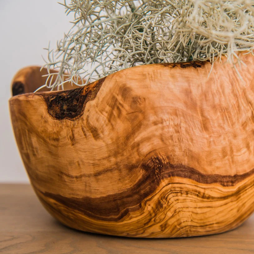 Large Rustic Olive Wood Bowl | Cove Home