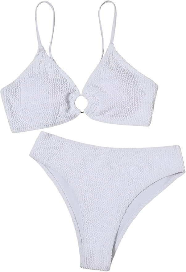 SOLY HUX Women's Floral Print Spaghetti Strap Bikini Bathing Suit 2 Piece Swimsuits | Amazon (US)