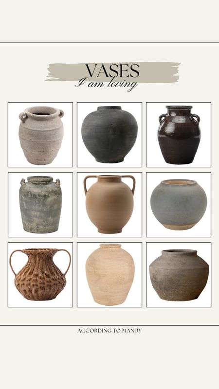 Vases + Vessels I am loving!

vases, mcgee & co, wayfair, wayfair finds, vintage rug shop, etsy vase, etsy finds, marshall’s, wicker vase, terracotta vase, stone vase, home decor finds, home decor deals, budget friendly 

#LTKStyleTip #LTKFindsUnder100 #LTKHome