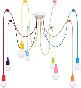 Ymlii Colorful Spider Chandelier, Kids Ceiling Light Fixture, Ajustable DIY Pendant Lamp for Boys... | Amazon (US)