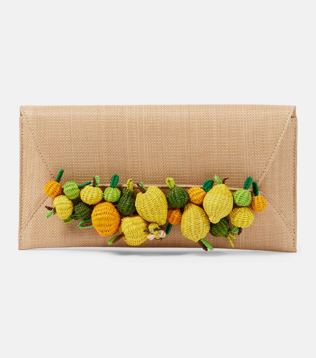 Citrus Punch embellished raffia clutch | Mytheresa (US/CA)