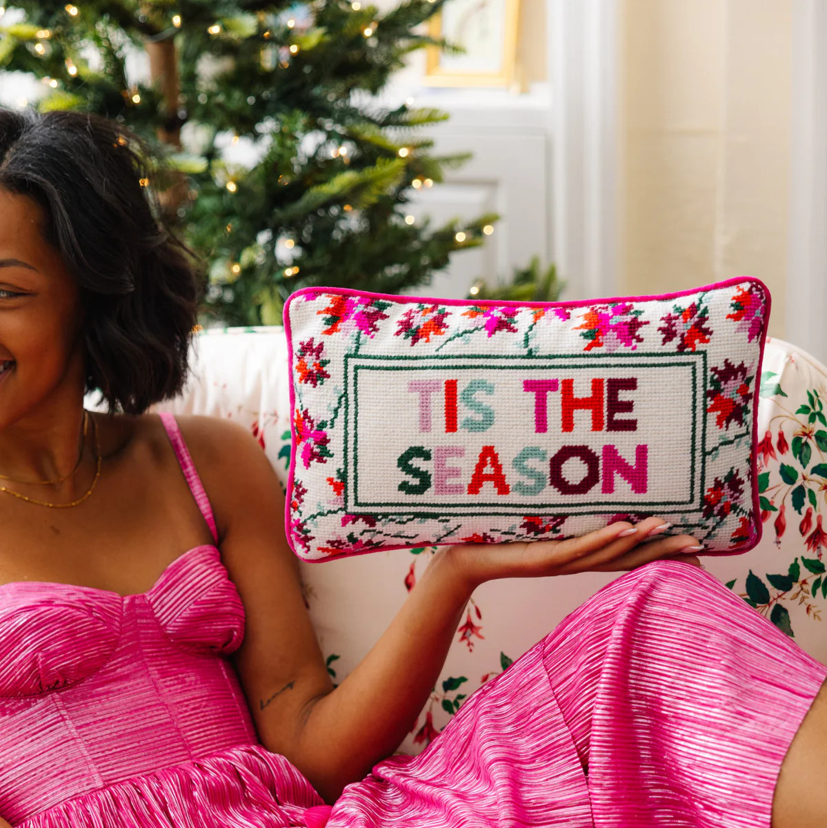 Furbish Studio - Tis The Season Needlepoint Pillow | Furbish Studio