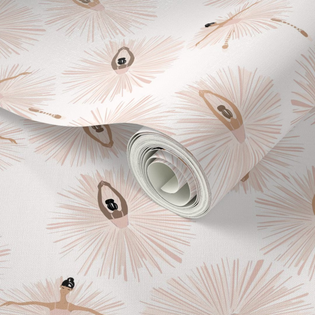 Ballerina Ballet Dance Nursery Wallpaper_Pastel Blush. Removable Smooth Pre-Pasted or Peel and St... | Etsy (US)