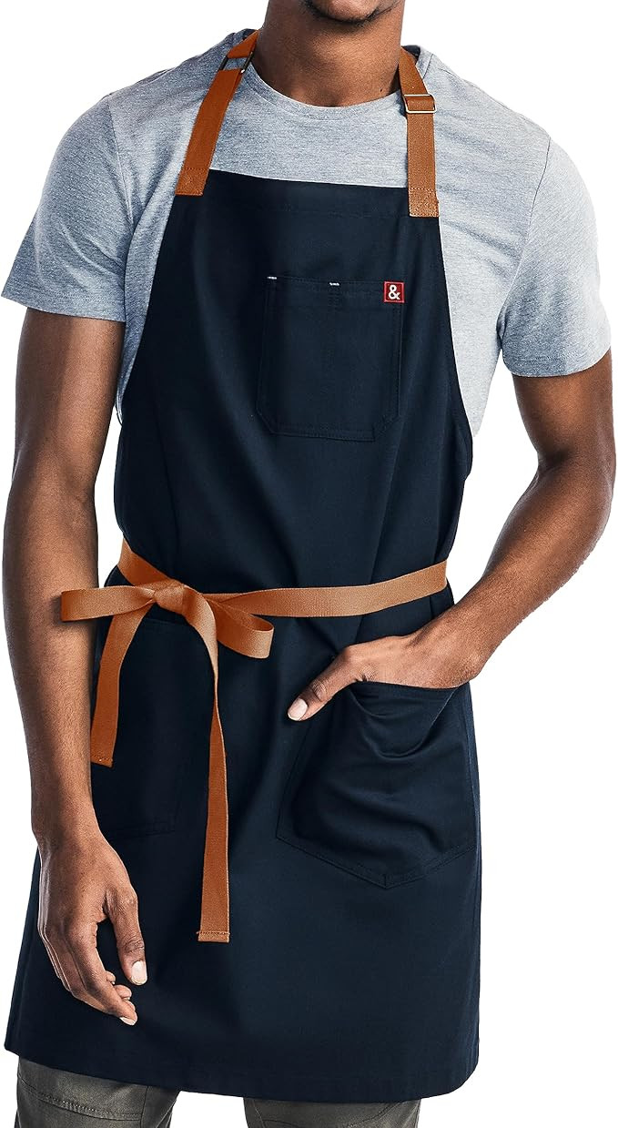 Hedley & Bennett Essential Apron - Professional Chef Apron with Pockets & Adjustable Bib Strap fo... | Amazon (US)