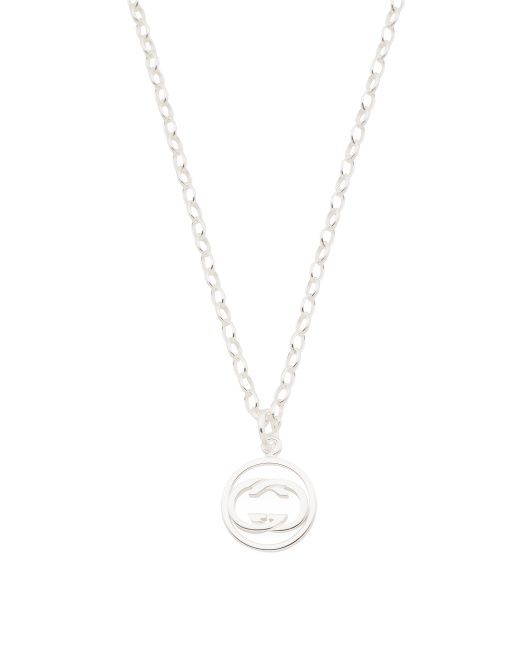 Made In Italy Sterling Silver Branded Necklace | TJ Maxx