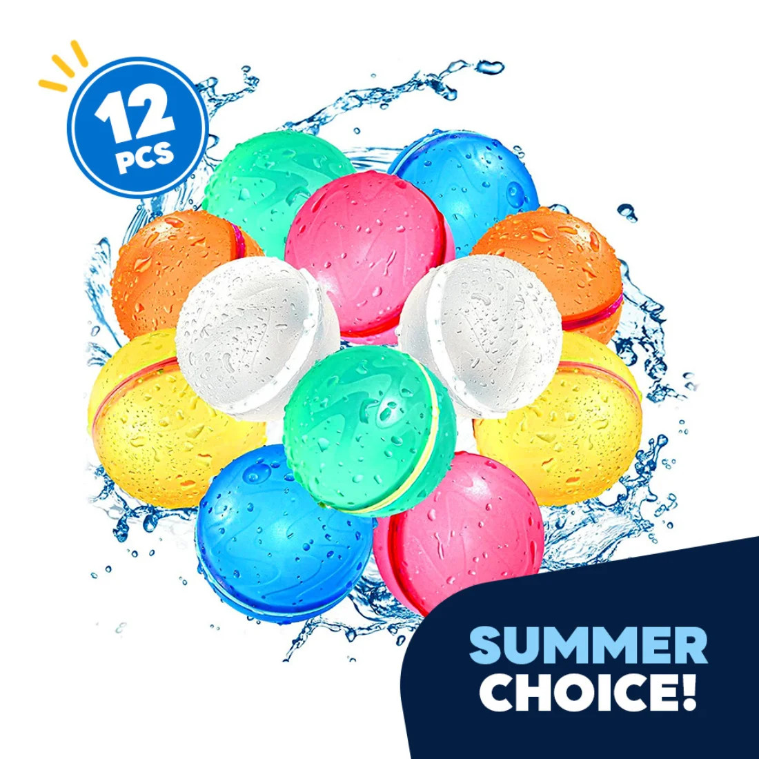 12PC Reusable Water Magnetic Balloons for Kids, Latex-Free Silicone Water Splash Magnets Balls, S... | Walmart (US)