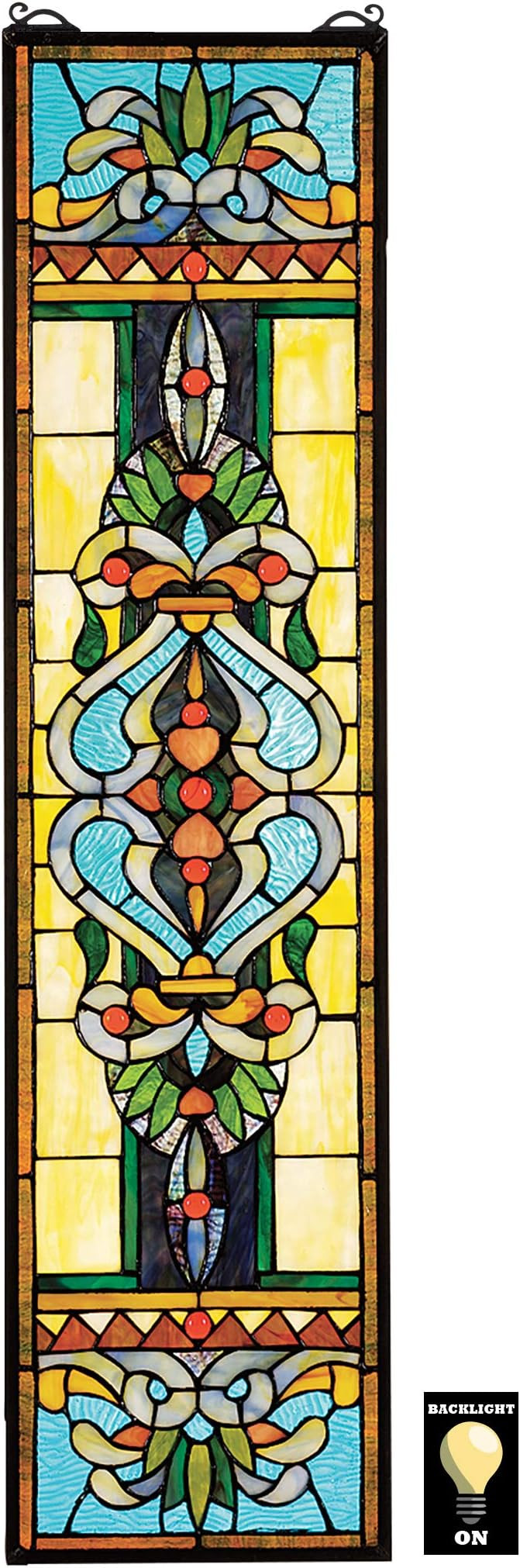 Design Toscano HD463 Blackstone Hall Stained Glass Window Hanging Panel, 35 Inch, Stained Glass, ... | Amazon (US)