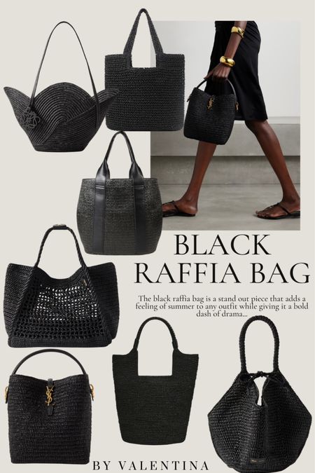 Black Raffia Bags. The black raffia bag is a stand out piece that adds a feeling of summer to any outfit while giving it a bold dash of drama.

#LTKSeasonal #LTKtravel #LTKstyletip