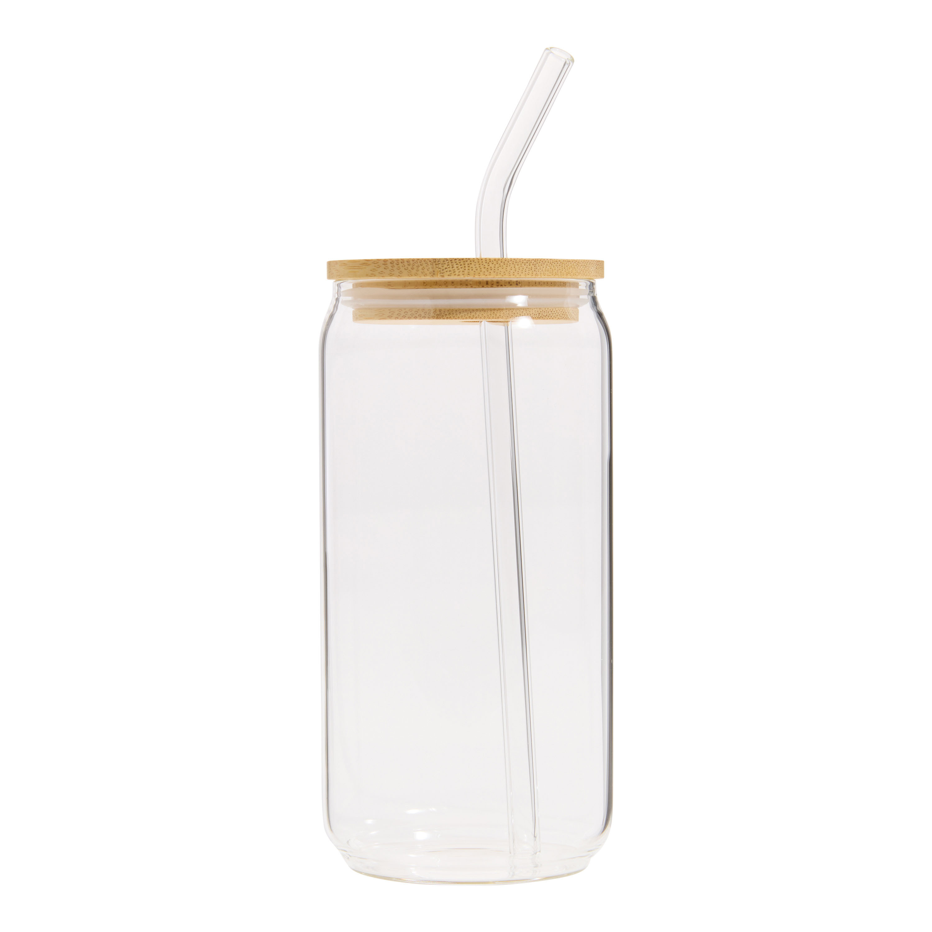 Glass And Bamboo To Go Tumbler With Straw | World Market