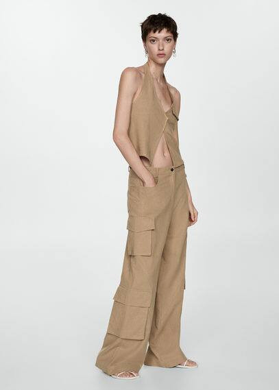 Cotton cargo pants brown - Women - 6 - MANGO | Mango (US/MX/AU)