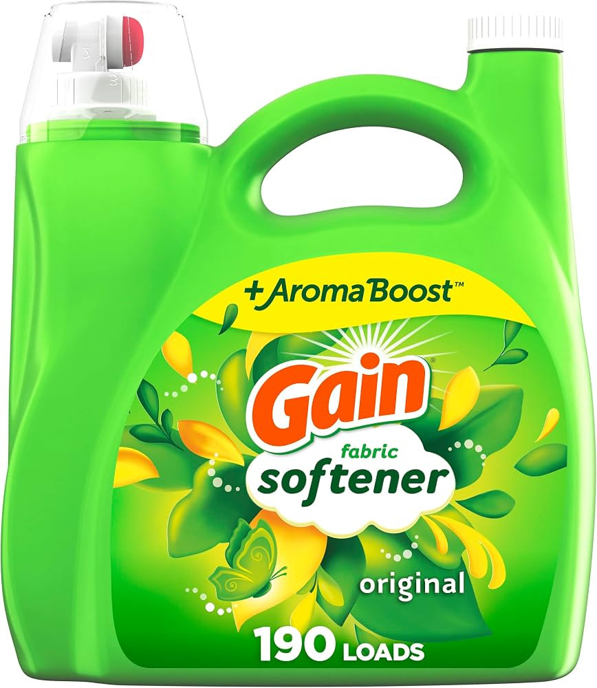 Gain Fabric Softener, Original Scent, 140 fl oz, 190 Loads, HE Compatible, Packaging may vary | Amazon (US)