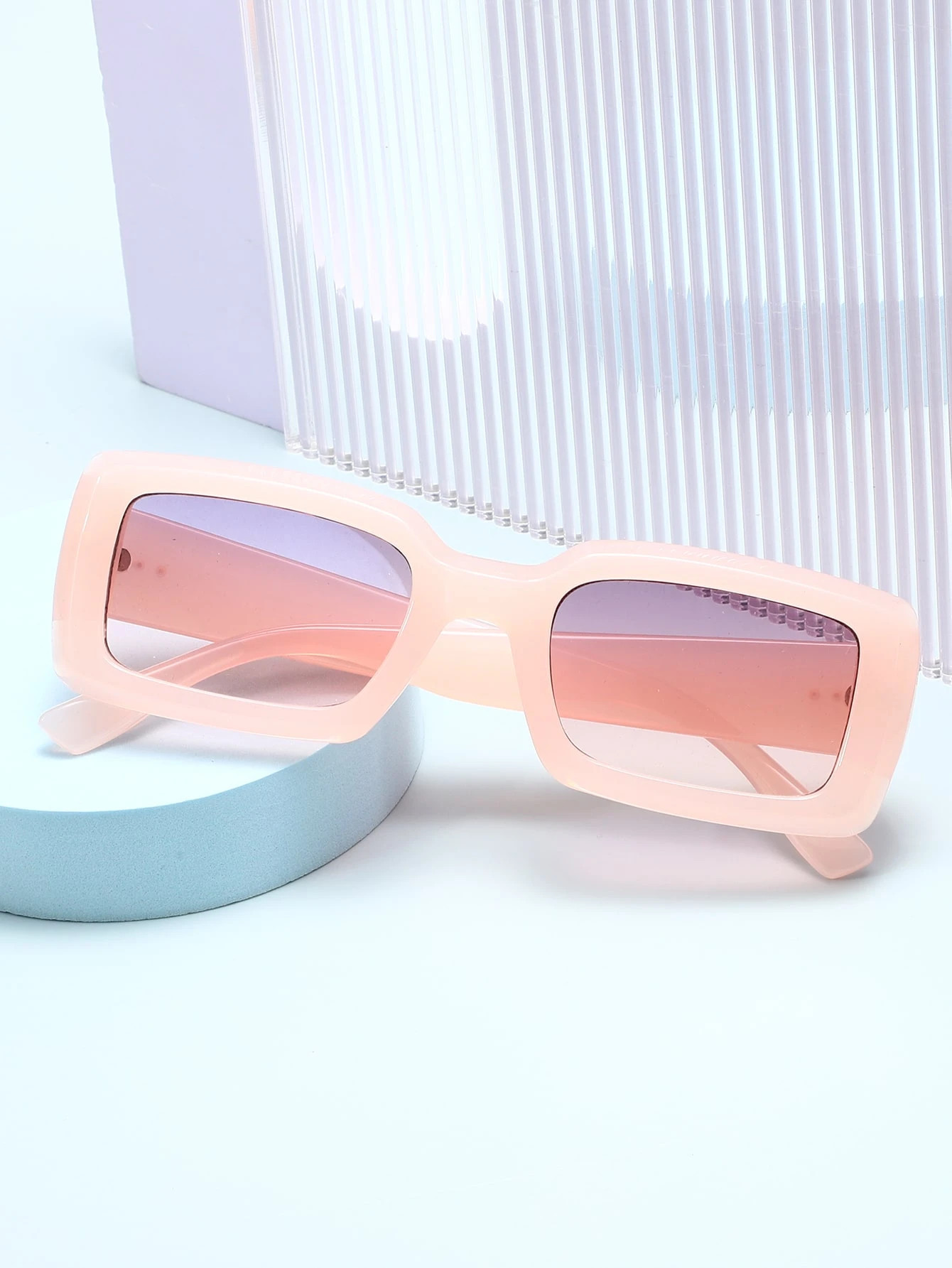 Square Frame Tinted Lens Fashion Glasses | SHEIN