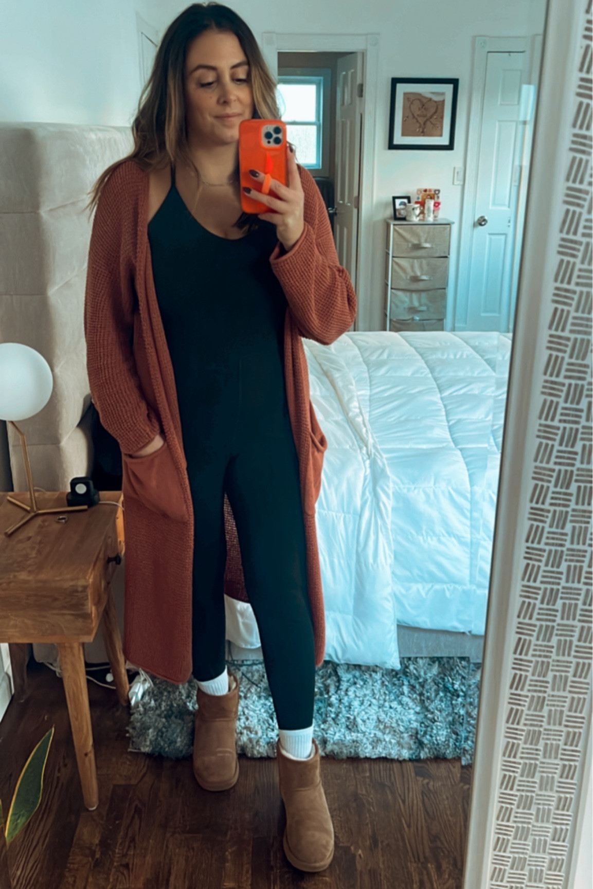 Still loving this bodysuit just pairing it with a cardigan and Uggs for the cold weather  

#LTKfindsunder100 #LTKCyberWeek #LTKSeasonal