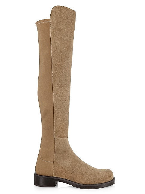 5050 Bold 40MM Suede & Garbadine Boots | Saks Fifth Avenue