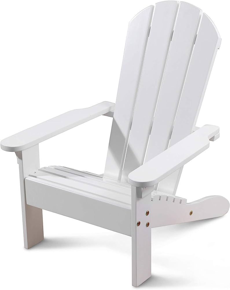 KidKraft Wooden Adirondack Children's Outdoor Chair, Kid's Patio Furniture, White, Gift for Ages ... | Amazon (US)