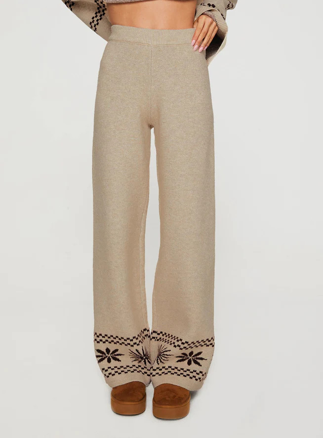 Anok Star Pants Brown / Cream | Princess Polly US