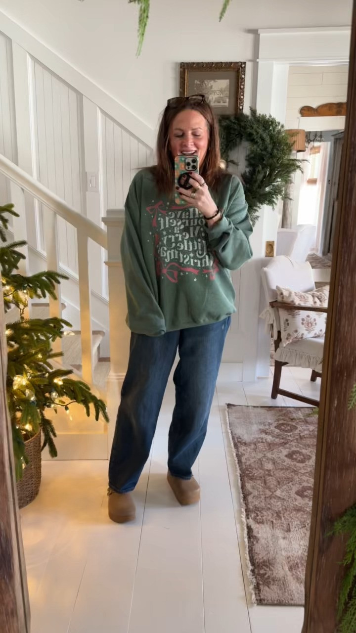 I absolutely love my graphic sweatshirts from Mountain Moverz. I grabbed a couple Christmas graphics to add to my collection.  

 #LTKHoliday #LTKootd #LTKMidsize