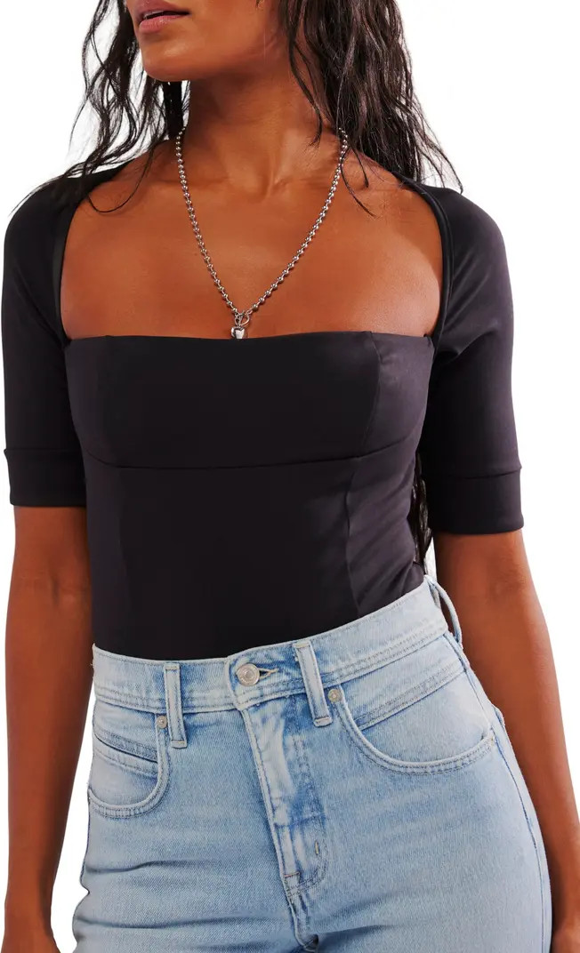 Free People Everly Square Neck Bodysuit | Nordstrom | Nordstrom