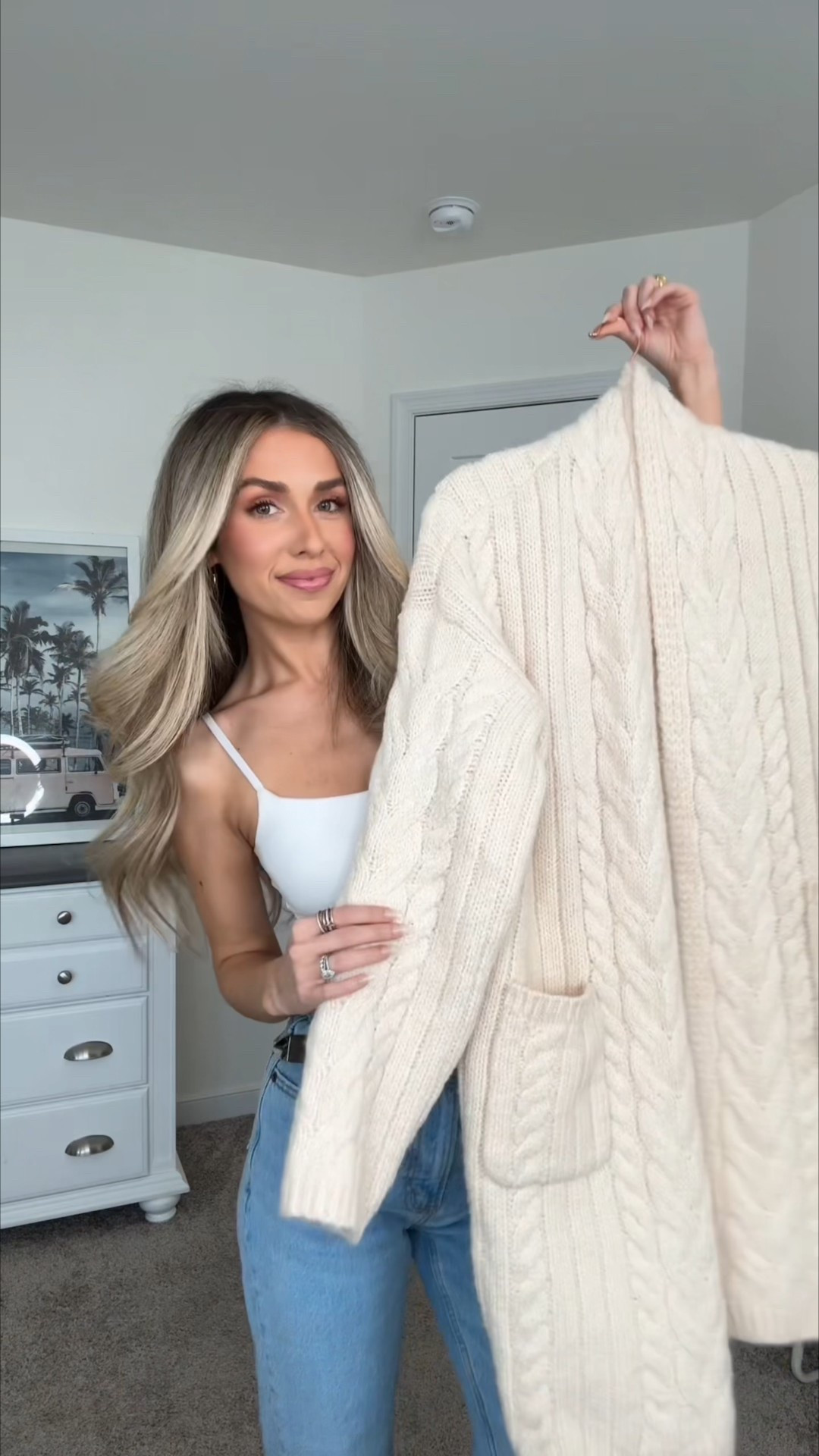 Casual outfit idea for winter — size xs in the cableknit cardigan 

#LTKSeasonal #LTKootd #LTKFindsUnder100