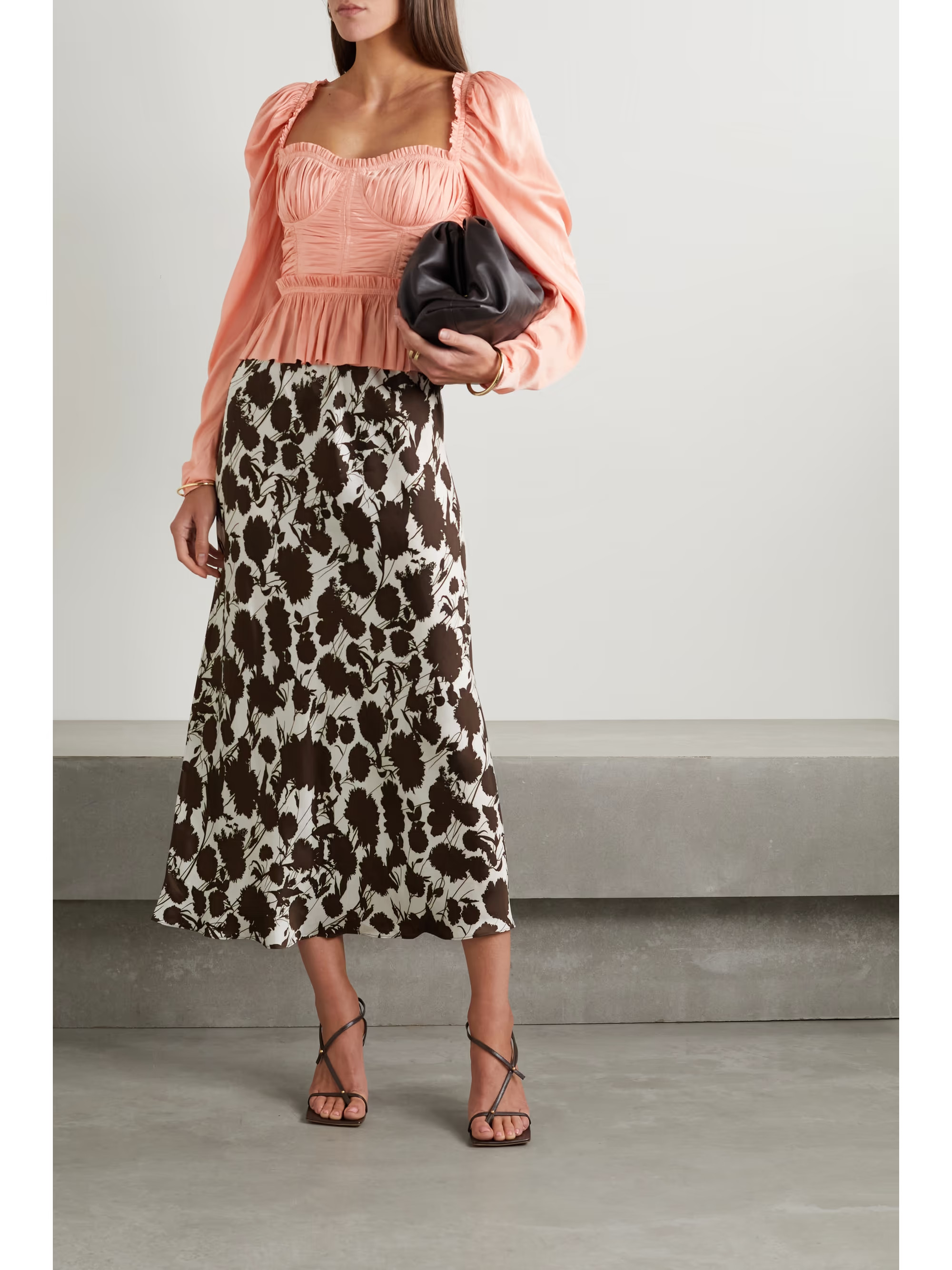 Mia plissé-satin blouse | NET-A-PORTER (US)