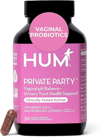 HUM Private Party Vaginal Probiotics for Women, pH Balance and Urinary Tract Support Vaginal Prob... | Amazon (US)
