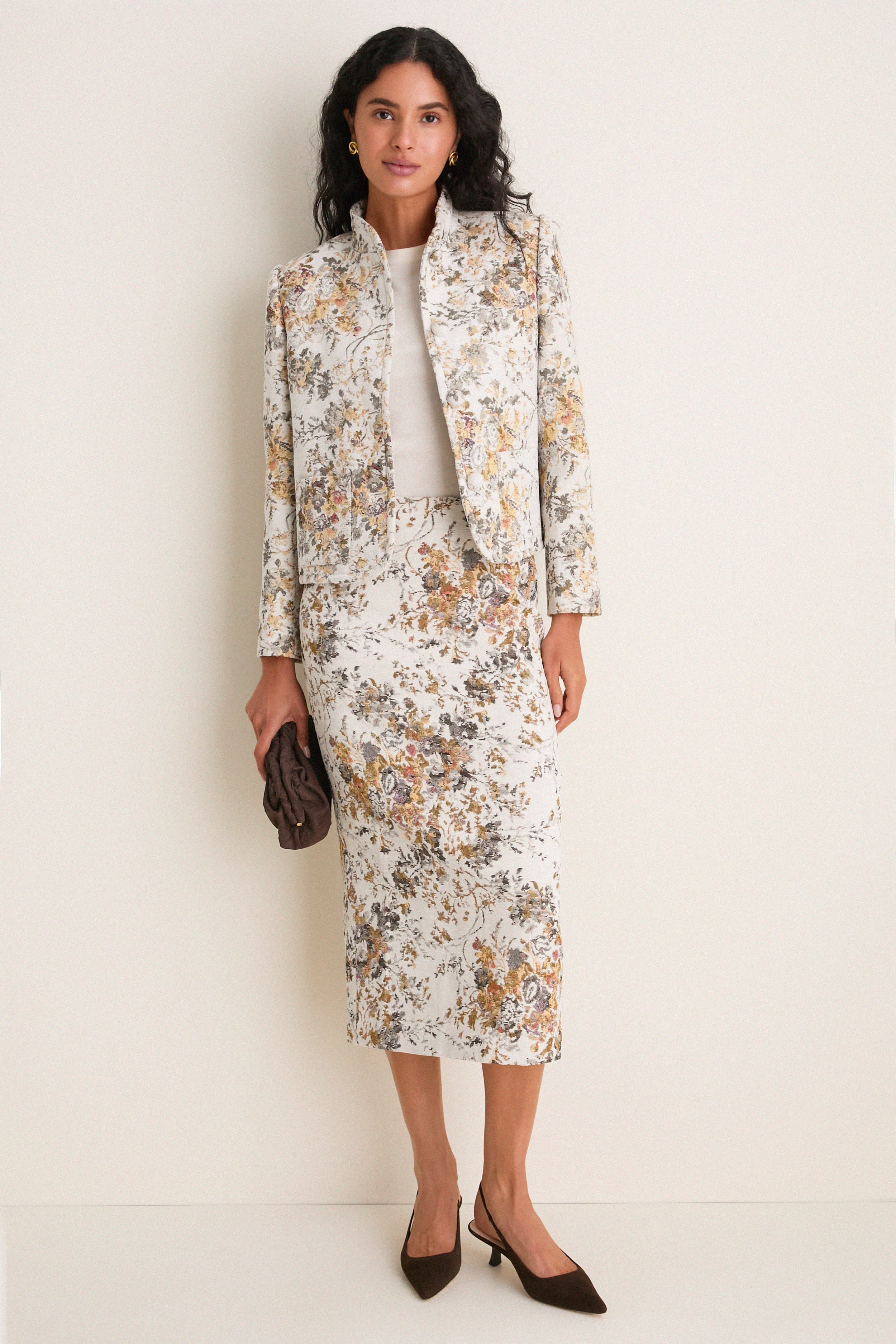 Georgetown Chenille Jacquard Ellington Skirt | Tuckernuck (US)