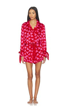 BEACH RIOT Luna & Aurora PJ Set in Valentine Heart from Revolve.com | Revolve Clothing (Global)