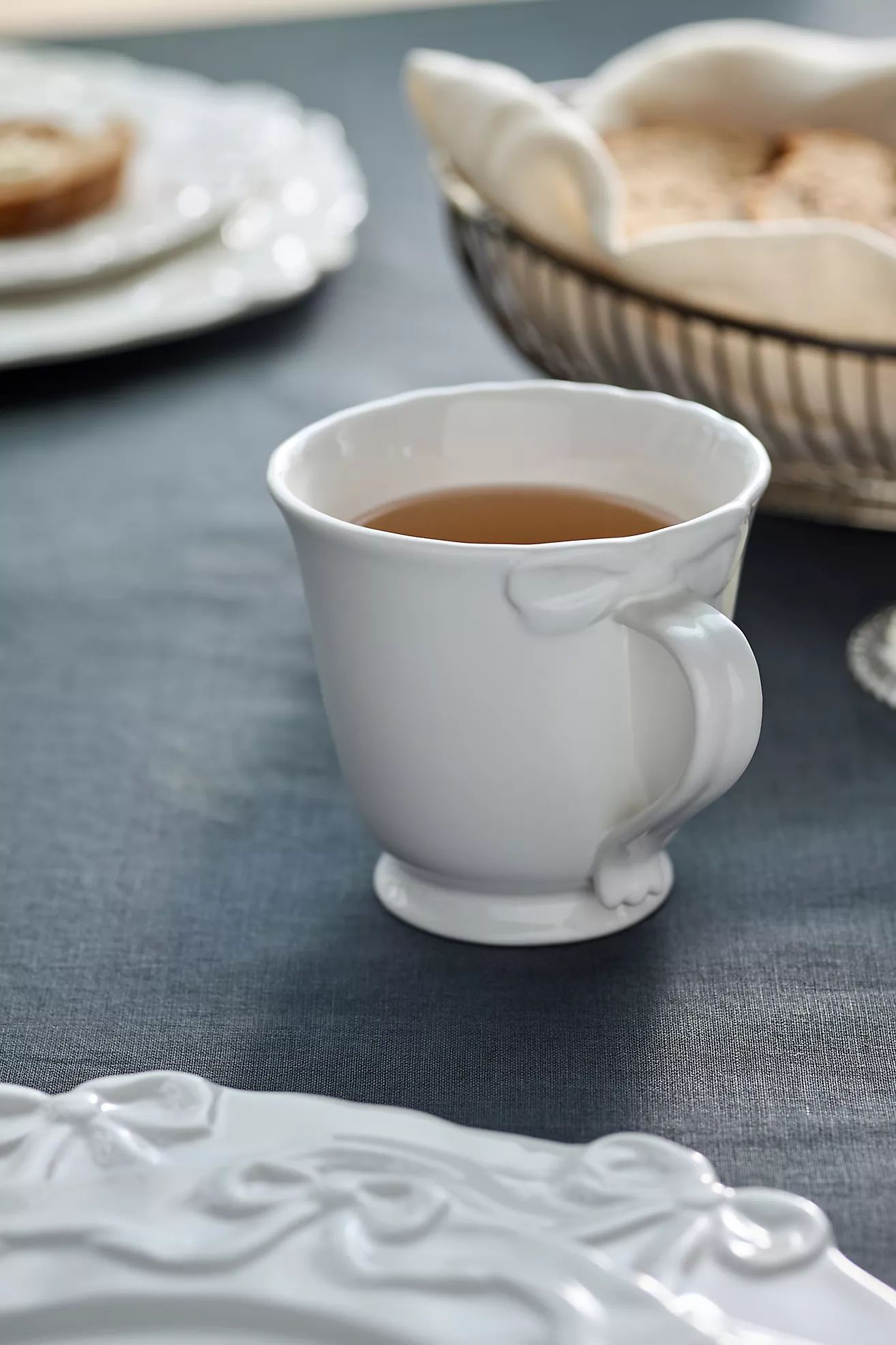 Benedita Bow Stoneware Mug | Anthropologie (US)