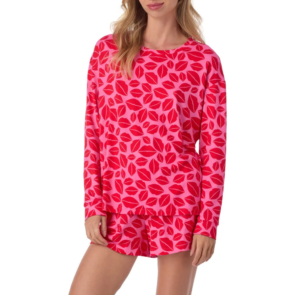 Room Service Pjs Print Short Pajamas in Pink/Print at Nordstrom, Size Large | Nordstrom